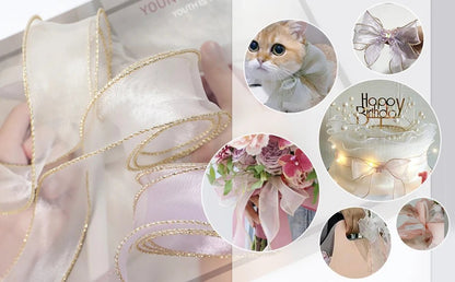 Ruban en Organza filaire transparent