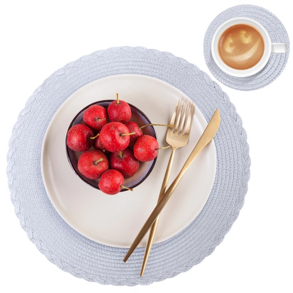 Ensemble de 6 sets de table ronds tressés