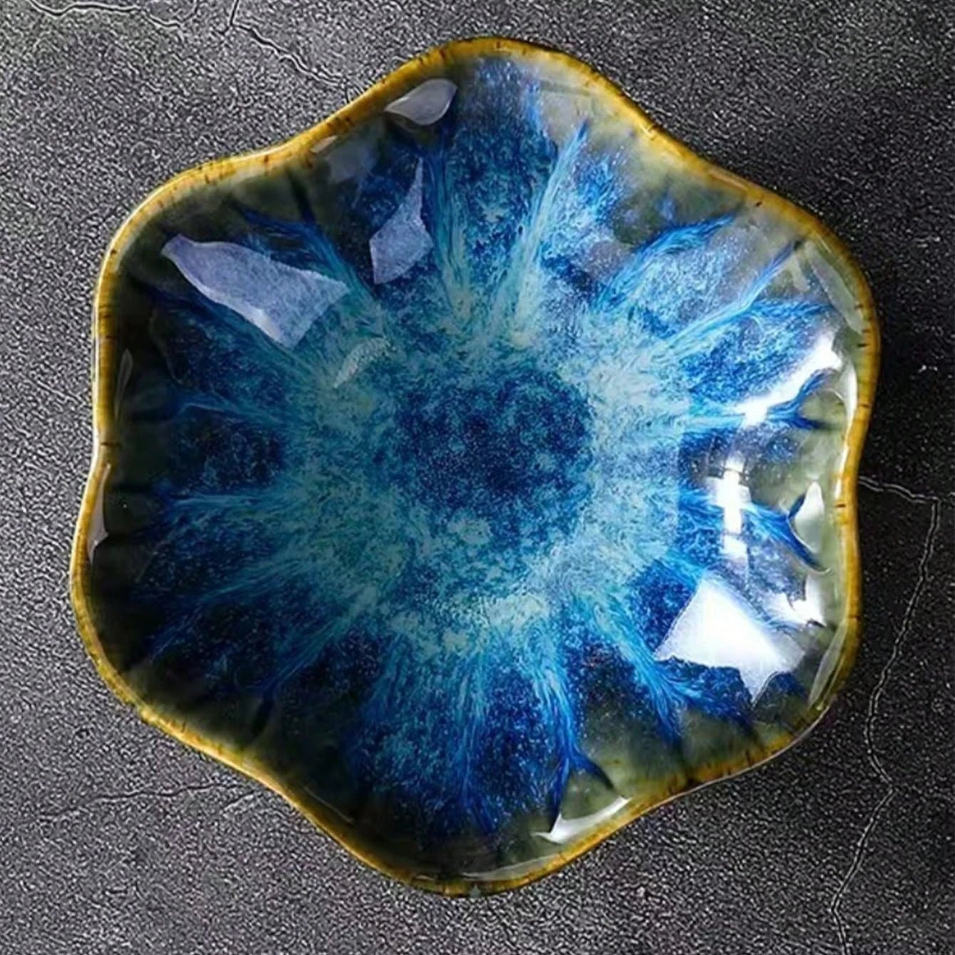 Plateau de rangement en céramique Lotus