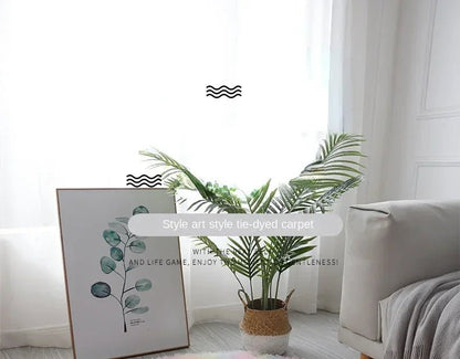 Tapis rond en peluche Super doux, blanc moelleux, pour Salon, décoration de maison,