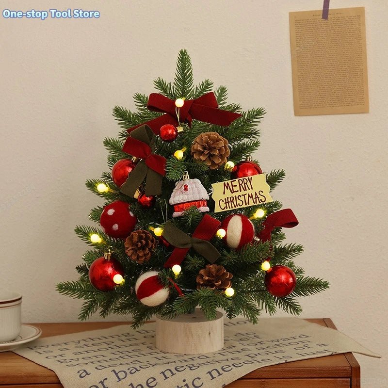 Mini ensemble d'arbre de noël | Festif Bureau