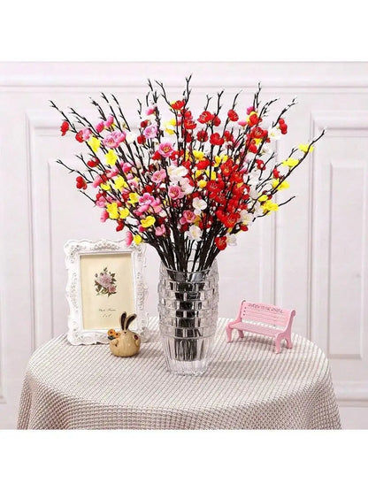 fleurs blanches en plastique à longue tige