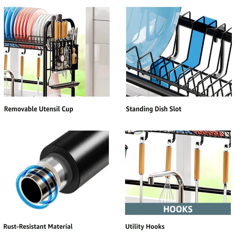 Égouttoir à vaisselle sur l'évier,