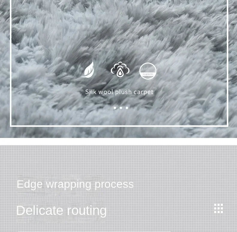 Tapis rond en peluche Super doux, blanc moelleux, pour Salon, décoration de maison,