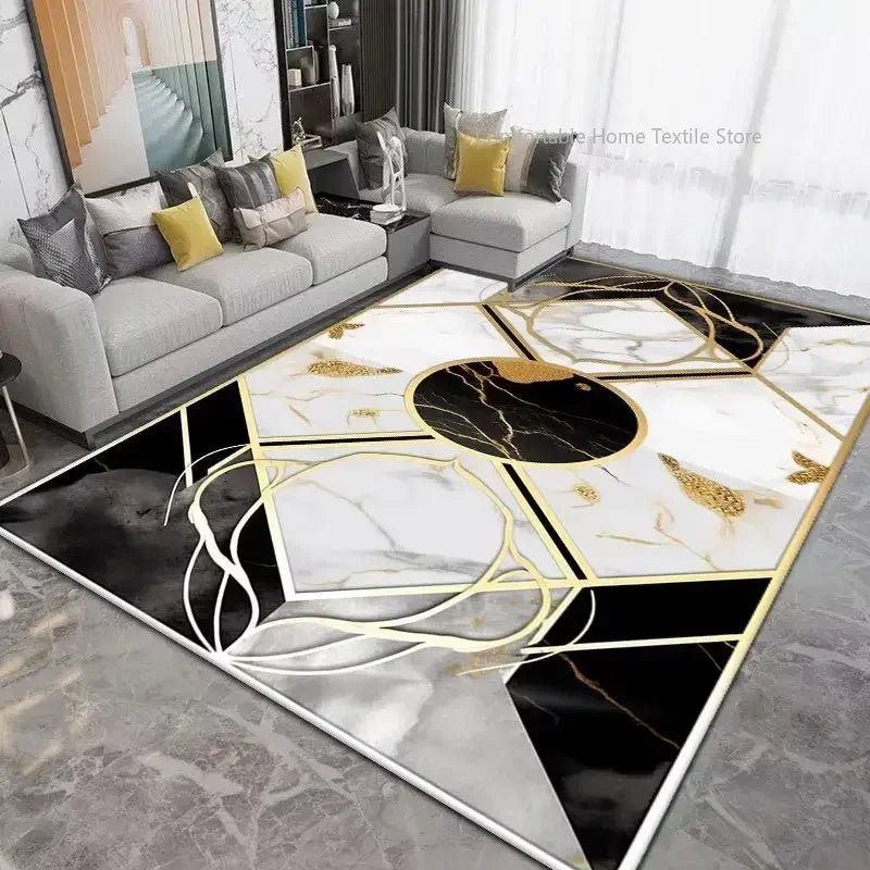 Tapis doré de luxe de forme spéciale