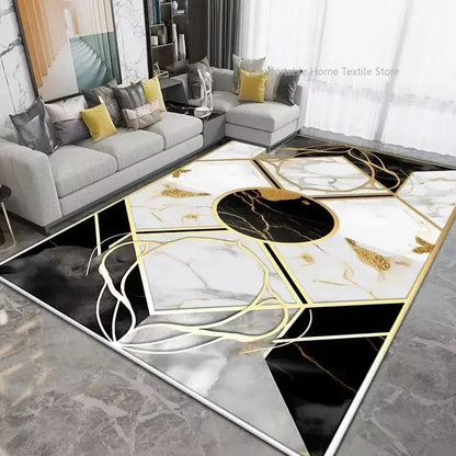 Tapis doré de luxe de forme spéciale