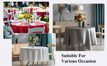 Nappe ronde de couleur Pure | Élégance Anti-taches