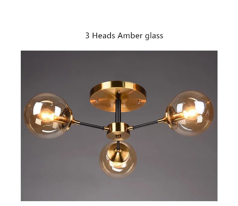 Boule de verre moderne pendentif LED |