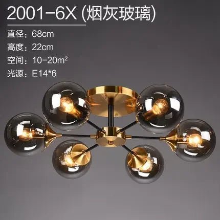 Boule de verre moderne pendentif LED |