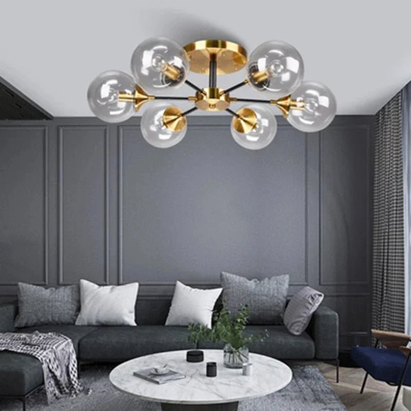 Boule de verre moderne pendentif LED |
