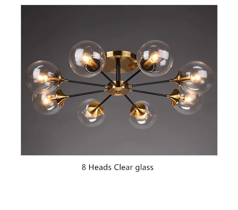 Boule de verre moderne pendentif LED |