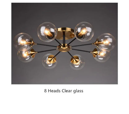 Boule de verre moderne pendentif LED |