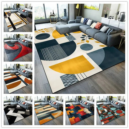 Tapis de salon géométrique de luxe