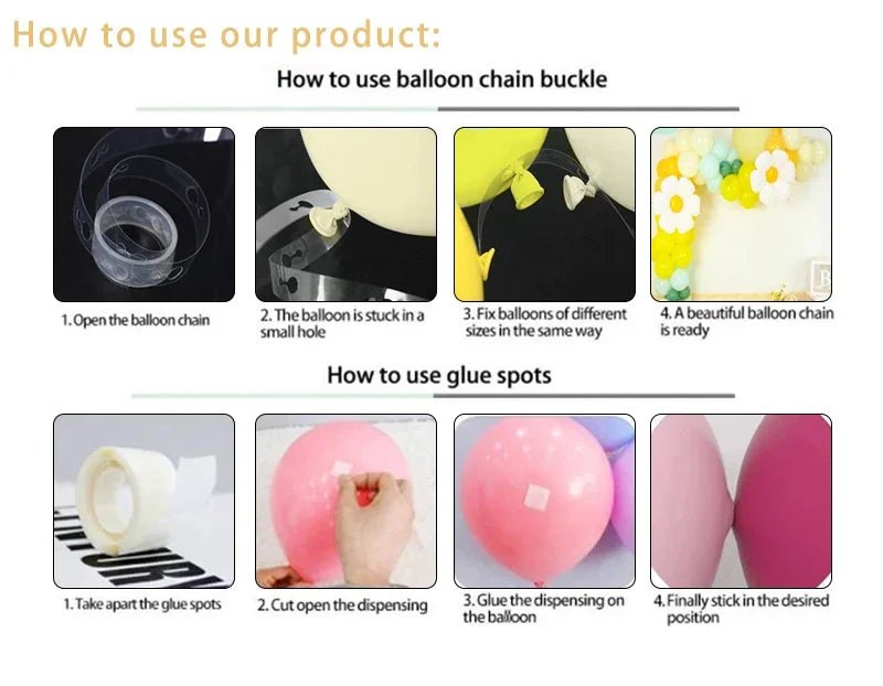 Guirlande de ballons noirs et dorés | Élégance