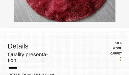 Tapis rond en peluche Super doux, blanc moelleux, pour Salon, décoration de maison,