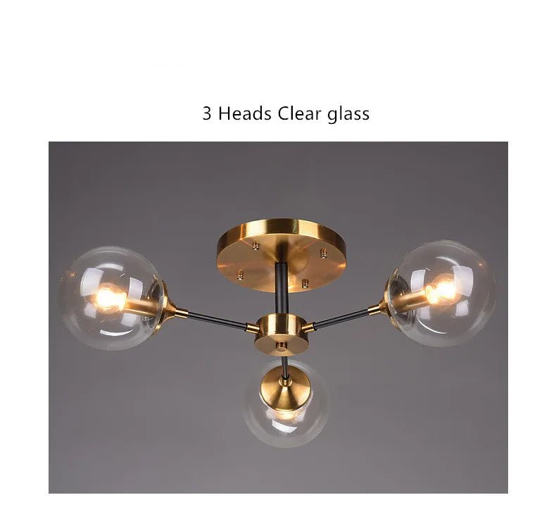 Boule de verre moderne pendentif LED |