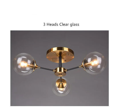 Boule de verre moderne pendentif LED |