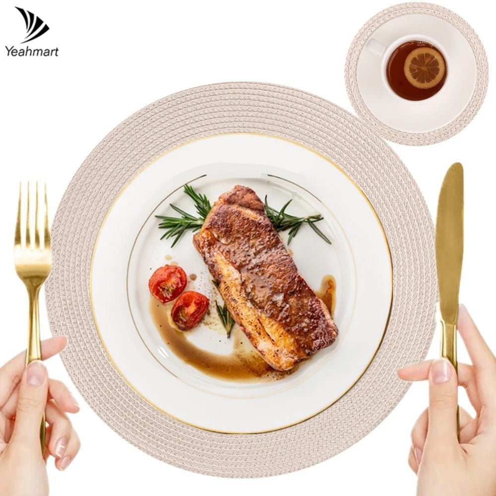 Ensemble de 6 sets de table ronds tressés