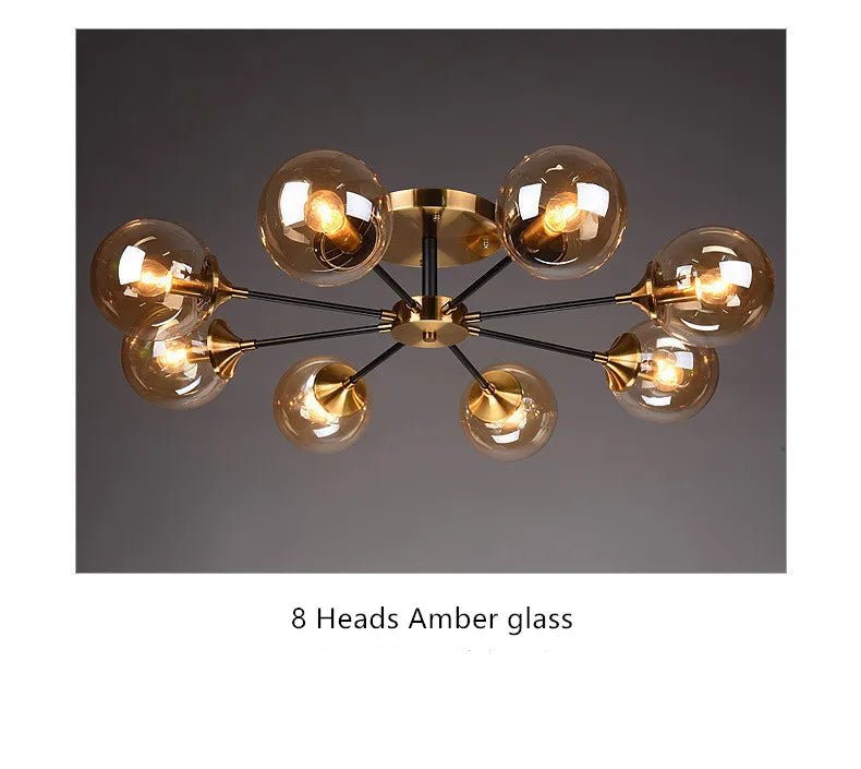 Boule de verre moderne pendentif LED |