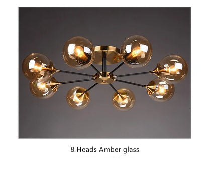 Boule de verre moderne pendentif LED |