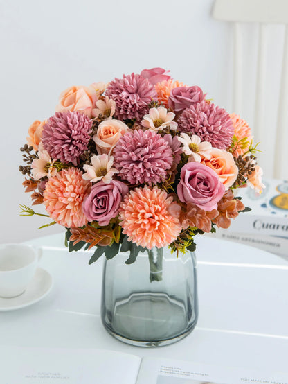 Roses artificielles en soie, fleurs artificielles, pour mariage,