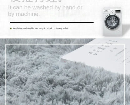 Tapis rond en peluche Super doux, blanc moelleux, pour Salon, décoration de maison,