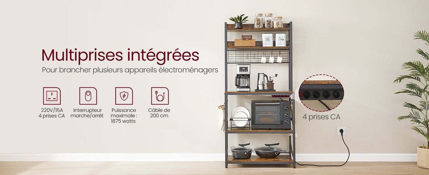 Étagère de Cuisine avec Multiprise,