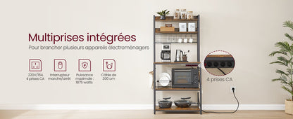 Étagère de Cuisine avec Multiprise,