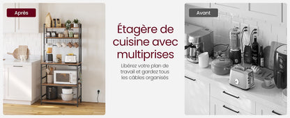 Étagère de Cuisine avec Multiprise,