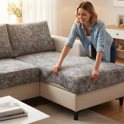 Housse canapé d'angle