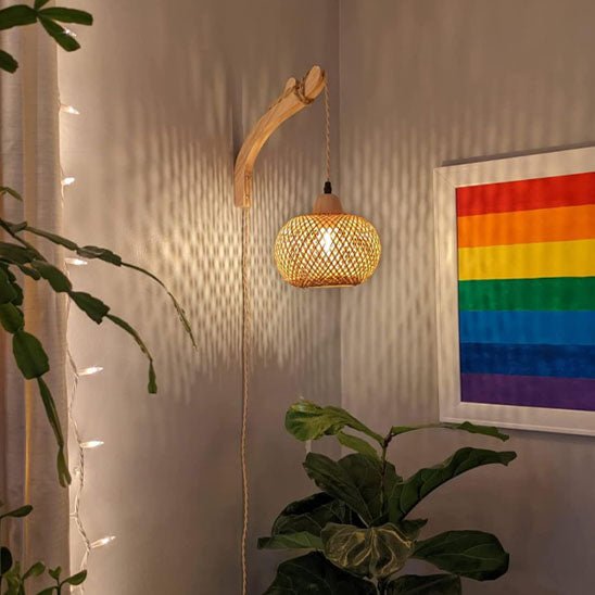 Applique murale rotin