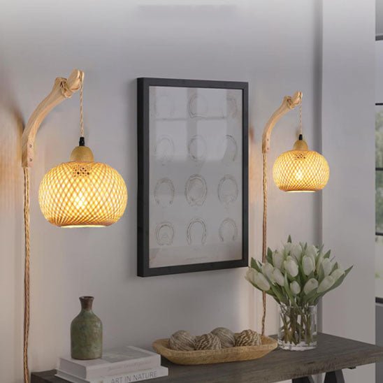 Applique murale rotin