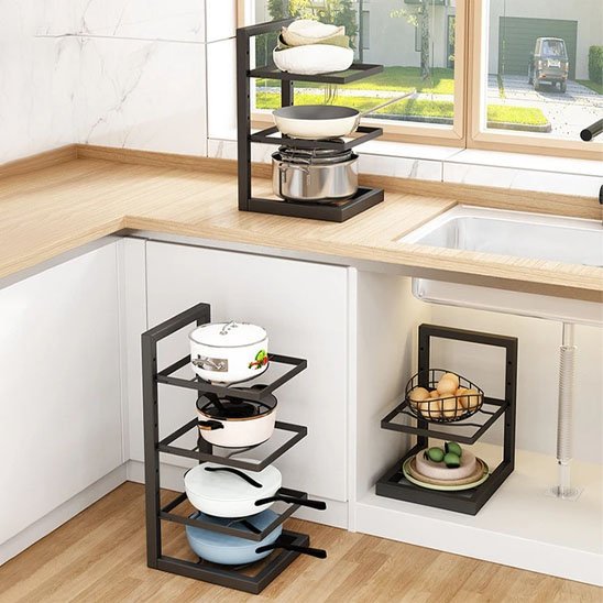 Rangement sous évier ajustable | KitchenOrg