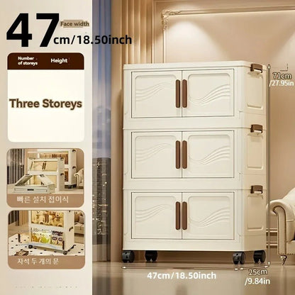 Boîte de rangement pliable transparente