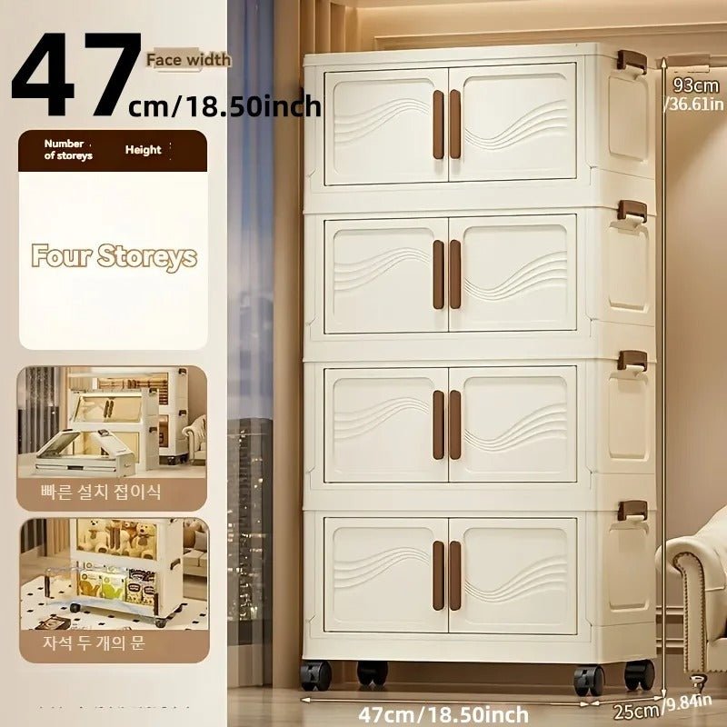 Boîte de rangement pliable transparente