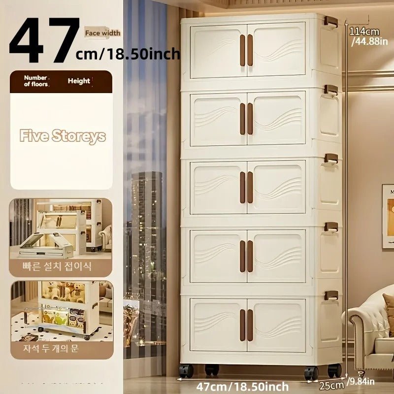 Boîte de rangement pliable transparente